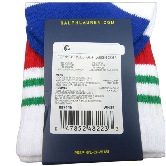 POLO RALPH LAUREN MEN’S KAYAK SPECIAL EDITION SOCK FITS SIZE 6 - 12.5 NWT - Picture 4 of 6